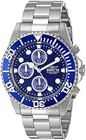 Invicta Pro Diver Men's Quartz Watch with Blue Dial  Analogue display on Silver Stainless Steel Bracelet 1769
