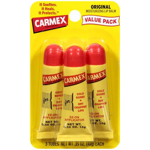 Carmex Original Flavored Lip Balm, Value Pack 3 ea