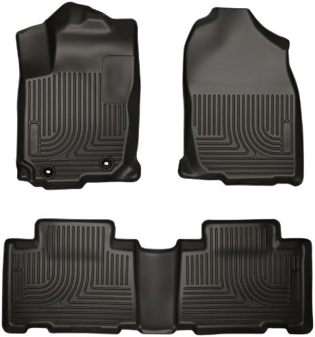 2014 Toyota Corolla [w/ Manual Transmission]- WeatherBeater Floor Mats Liners - Husky Black Front & Rear