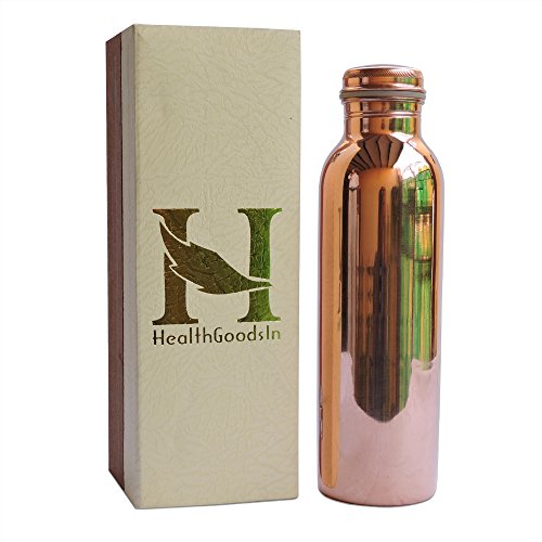Traveller s pure copper water bottle for ayurvedic heal…