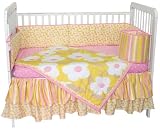 Tadpoles Field of Flowers 4 Piece Crib Set in Yellow and Pink