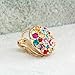 FM42 Pave Sparkling Multi Color Crystal Dome Round Disk Clip On Earrings E267