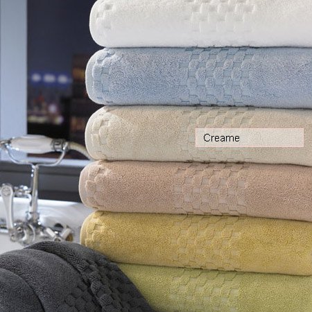 Luxor Linens Valentino Creame Luxury Bath Towels 12 Piece Set Egyptian Cotton (4 bath towels, 4 hand, and 4 wash)