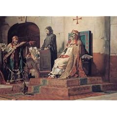 Leinwandbild auf Keilrahmen: Jean-Paul Laurens, "Le Pape Formose et Etienne VI", 71 x 51