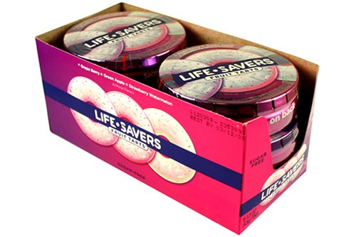 LifeSavers Fruit Tarts Sugar Free 50 Piece 6 Purple Tins by Wrigley's