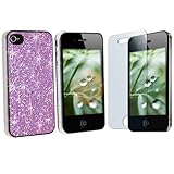 Light Purple Shiny Bling Hard Case Compatible With Apple iPhone 4 AT&T with ....
