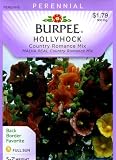 Burpee 32037 Hollyhock Country Romance Mix Seed Packet