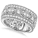 Jewelry : Vintage Style Byzantine Wide Band Diamond Ring 14k White Gold (1.37ct)