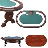 Texas Holdem Poker Table with Dealer Area and Chip Tray (PT4684ACRCT)