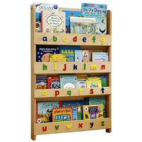 The Tidy Books Children's Bookcase - Perfect book display and storage for your children (Clear, Lowercase)
