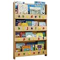 The Tidy Books Children's Bookcase - Perfect book display and storage for your children (Clear, Lowercase)