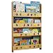 The Tidy Books Children's Bookcase - Perfect book display and storage for your children (Clear, Lowercase)