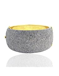 14k Solid Yellow Gold Bangle,.925 Sterling Silver Bangle,diamond Pave Bangle Cuff Bangle Bracelet Wedding Jewelry