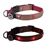 NCAA Florida State Seminoles LED Light Up Dog Collar, Medium/10-15-Inch