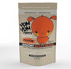 YumYum Puppy Savory Beef Bites Dog Treats (8 oz.) - All-Natural USDA Inspected Freeze Dried Beef - Gluten, Grain & Wheat Free - Dog Training Treats & Pet Supplies YumYum Puppy Savory Beef Bites Dog Treats (8 oz.) - All-Natural USDA Inspected Freeze Dried Beef - Gluten, Grain & Wheat Free - Dog Training Treats & Pet Supplies
