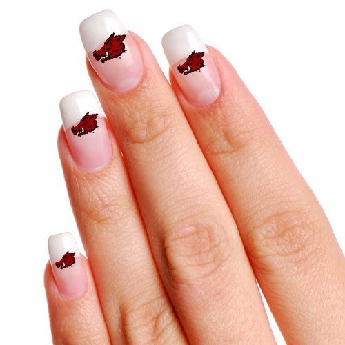 Arkansas Razorbacks 16 Mini Temporary Nail Tattoos at Amazon.com
