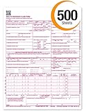 CMS 1500 Claim Forms "NEW" HCFA (Version 02/12) - Health Insurance, Laser Cut Sheet - 500 Sheets