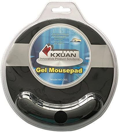 Kxuan Round Shape Gel Mousepad wtih Wrist Rest MO301 (Black)