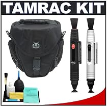 Tamrac 5684 Digital Zoom 4 Camera Bag (Black) + Accessory Kit for Canon Rebel XSi, XS, T1i, XTi, 40D, 50D, Nikon D40, D60, D5000, D90, D300, D700, Olympus Evolt E-30, E-450, E-520, E-620, and Sony Alpha A200, A300, A350, A700 Digital SLR Cameras
