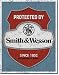 Smith & Wesson - Protected By Tin Sign 12.5" X 16"