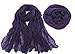 Leegoal Fashion Solid Color Purple Long Shawl Scarf Wrap for Women