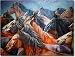 Rush Hour by Jan Taylor - Ceramic Tile Mural 12.75 x 17 Kitchen Shower Backsplash