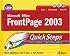 Microsoft Office FrontPage 2003 QuickSteps (Quicksteps)