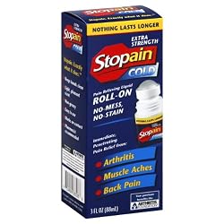 Stopain Pain Relieving Liquid, Roll-On, Cold, 3 oz.