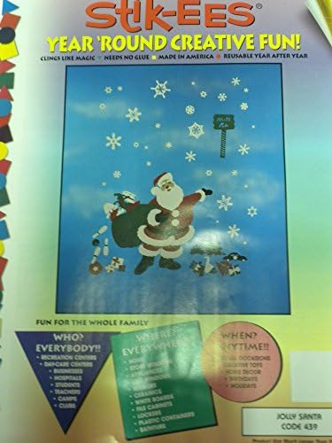 Christmas Decorations Jolly Santa Clings for Windows and More 17 inches tall