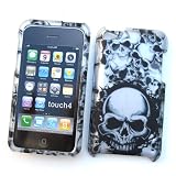 Apple iPod Touch 4th Generation Rubberized Snap-On Protector Hard Case Image Cover "Skullerific" Design