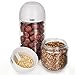 Glass Jars - Airtight Lid Food Containers  Fresher Food - Protects Your Food - Safe & Durable includes Angled Measurement, Set of 2