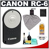 Canon RC-6 Wireless Remote Shutter Release Controller + Accessory Kit for Rebel XT, XTi, XSi, T1i, T2i, T3i and EOS 60D, 7D Digital SLR Cameras