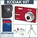 Kodak M1073 Easyshare IS Zoom Digital Camera kit. Red with 2 GB SD Memory Card Camera Bag, Professional Lens Cleaning Kit, Table Top Tripod