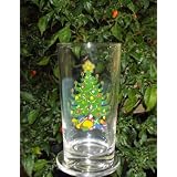 Vintage 12 Ounce Christmas Tree Glasses Set of 8ea.