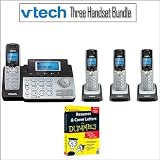 VTech DS6151 2-Line Expandable Cordless Phone with Digital Answering System and Caller ID with 3 Additional Handsets