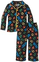 Komar Kids Little Boys' Justice League Button Front Pajama Set