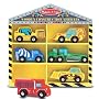 Melissa & Doug Deluxe Wooden Construction Vehicles Set