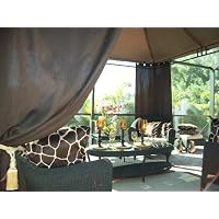 Outdoor Gazebo Patio Drapes Chocolate Solid (42x108) (2) Panels