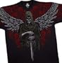 Grim Reaper T-Shirt,Winged Reaper Liquid Blue Full Shirt Designs