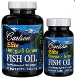 Elite Omega-3 Gems 1250 Mg Fish Oil By Carlson - 90 + 30 Chewable Soft Gels