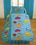 Mr Men by Roger Hargreaves Panel Single Duvet and Pillowcase Bed Set