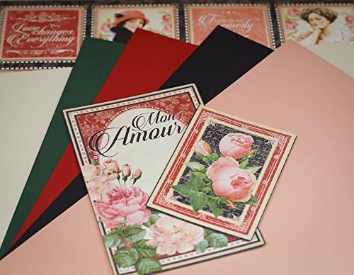 FotoBella - Mon Amour coordinating Cardstock selected by FotoBella