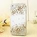 Handmade Crystal Classic Bling Shiny Flower Clover 3D Special Rhinestone Party Classic Case Cover For Apple iPhone Smart Mobile Phones (iPhone 5C)