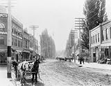 1908 DOWNTOWN LEWISTON IDAHO HORSES STREET PHOTO