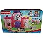 Fisher Price 2005 Little People Playset (J4966) - Lil' Kingdom Palace with Prince, Princess, Dragon, Table and Two Chairs, Bed and Stone Fence Piece