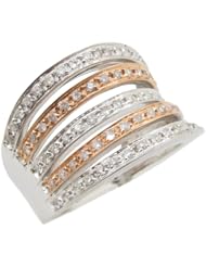 14k White and Pink Gold 0.46ctw Diamond Cocktail Ring LR920R Size 7.75