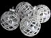 Pack of 4 Clear Shimmering White Glittered Glass Ball Christmas Ornaments 2.5"