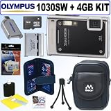 Olympus Stylus 1030SW 10.1MP Digital Camera (Black) + 4GB Deluxe Accessory Kit
