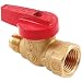 NEW 40046-0608 STRAIGHT BALL VALVE (3/8 FLARE X ½ F.I.P.) (APPL BRASS FITTINGS)