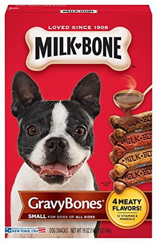 Milk-Bone GravyBones Dog Treats fpr Small Dogs, 19-Ounce (Pack of 6)